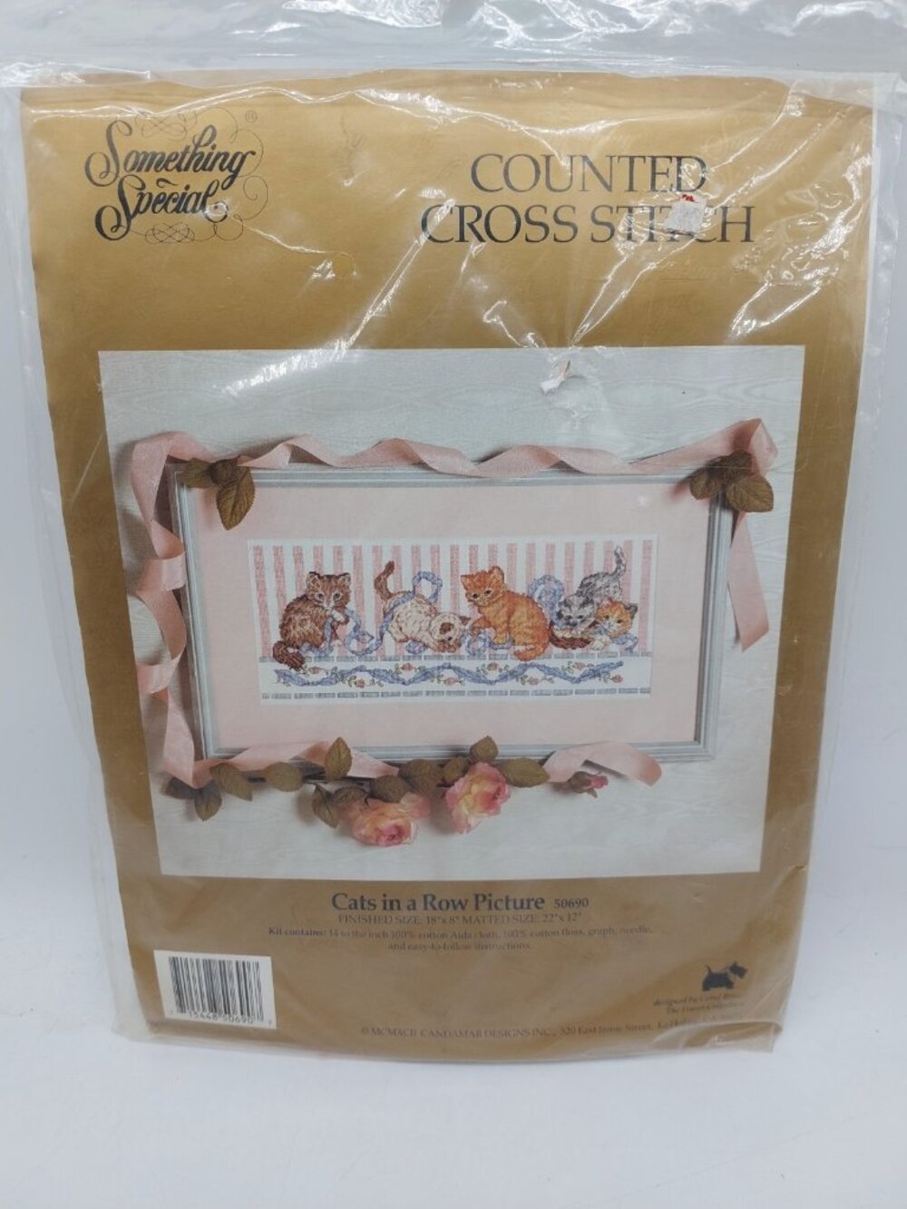 Something Special Cats In A Row Counted Cross Stitch Kit 1992 Sealed
